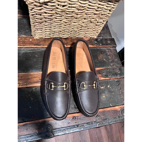 Jay Butler Millbank Dark Brown Leather Gold Horsebit Loafers Men\'s Size 9 main image 5
